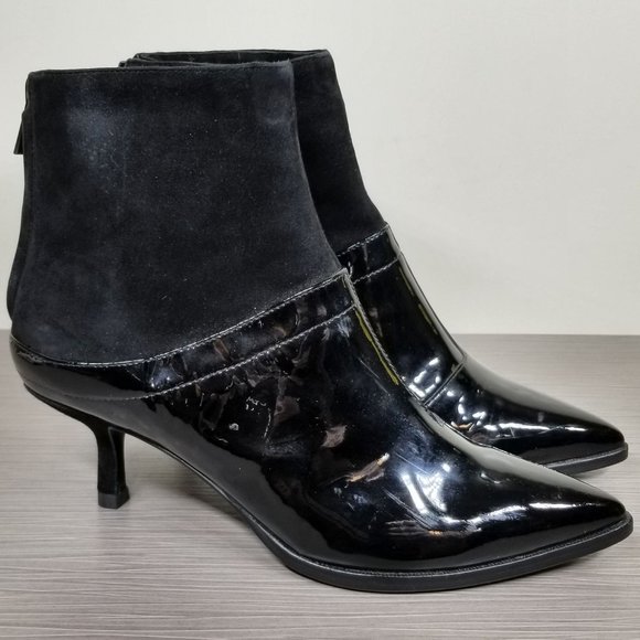 Pelle Moda Booties, Black Leather & Suede, Womens Size 6.5 M - Picture 3 of 12